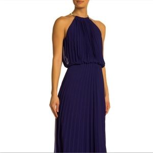 NWT ✨ Pleated Navy Maxi Dress 14